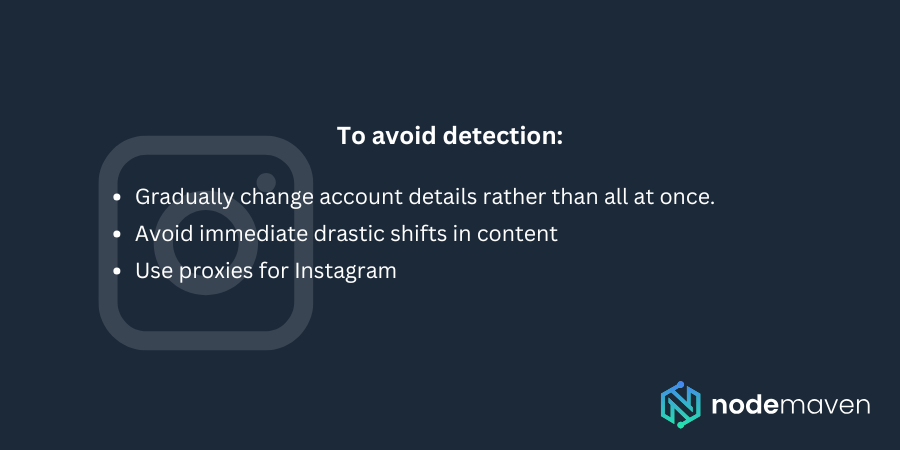 how to avoid detection by instagram